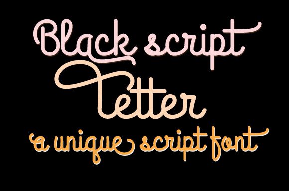 Black Script Letter: A Stylish Font for Your Brand
