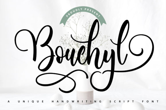 Bouchyl Unique Handwriting Script Font for Editorial Design