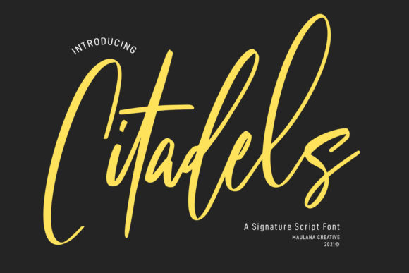 Citadels Signature Script: A Playful Font for Creative Makers