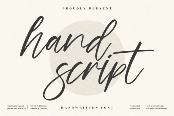 Hand Script: A Designer's Take on a Creative Script Font