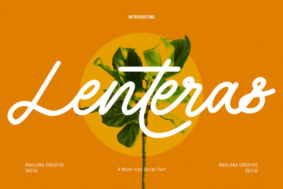 Lenteras Monoline Script for Editorial Design
