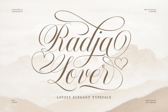 Radja Lover Script for Romantic Branding Projects