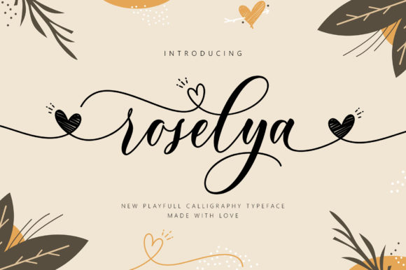 Roselya Script Font: A Romantic Script Typeface for Campaign Headlines